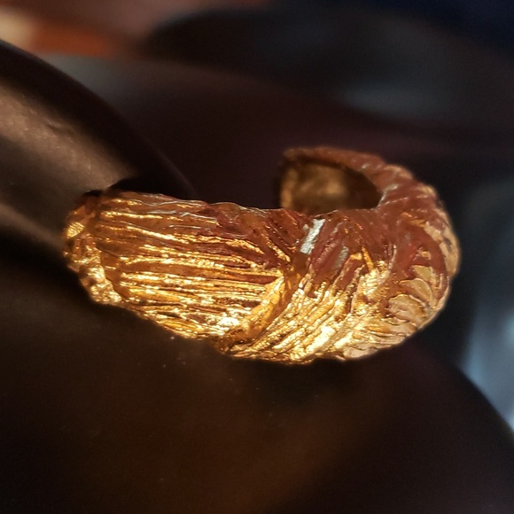 Givenchy Jewelry - VTG GIVENCHY Statement J-Hoop Earrings - Gold Plate - EVC